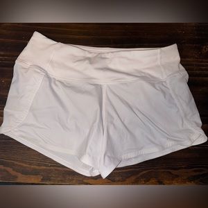 Lululemon White Shorts Size 4 Excellent Condition
